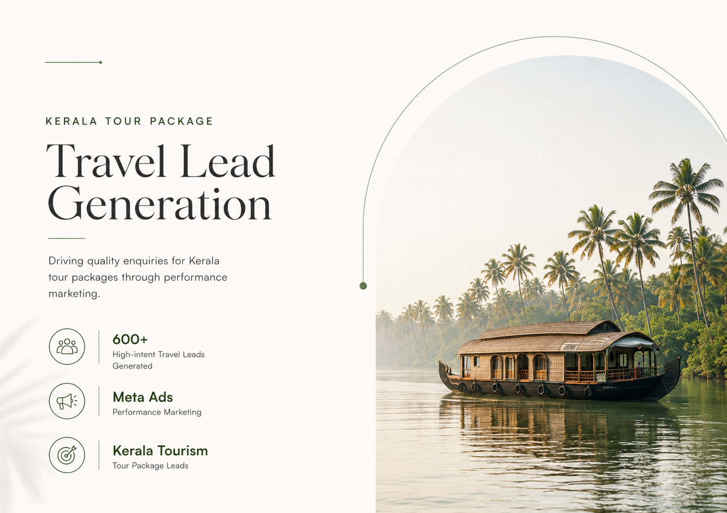 600+ High-Intent Travel Leads for Kerala Tours