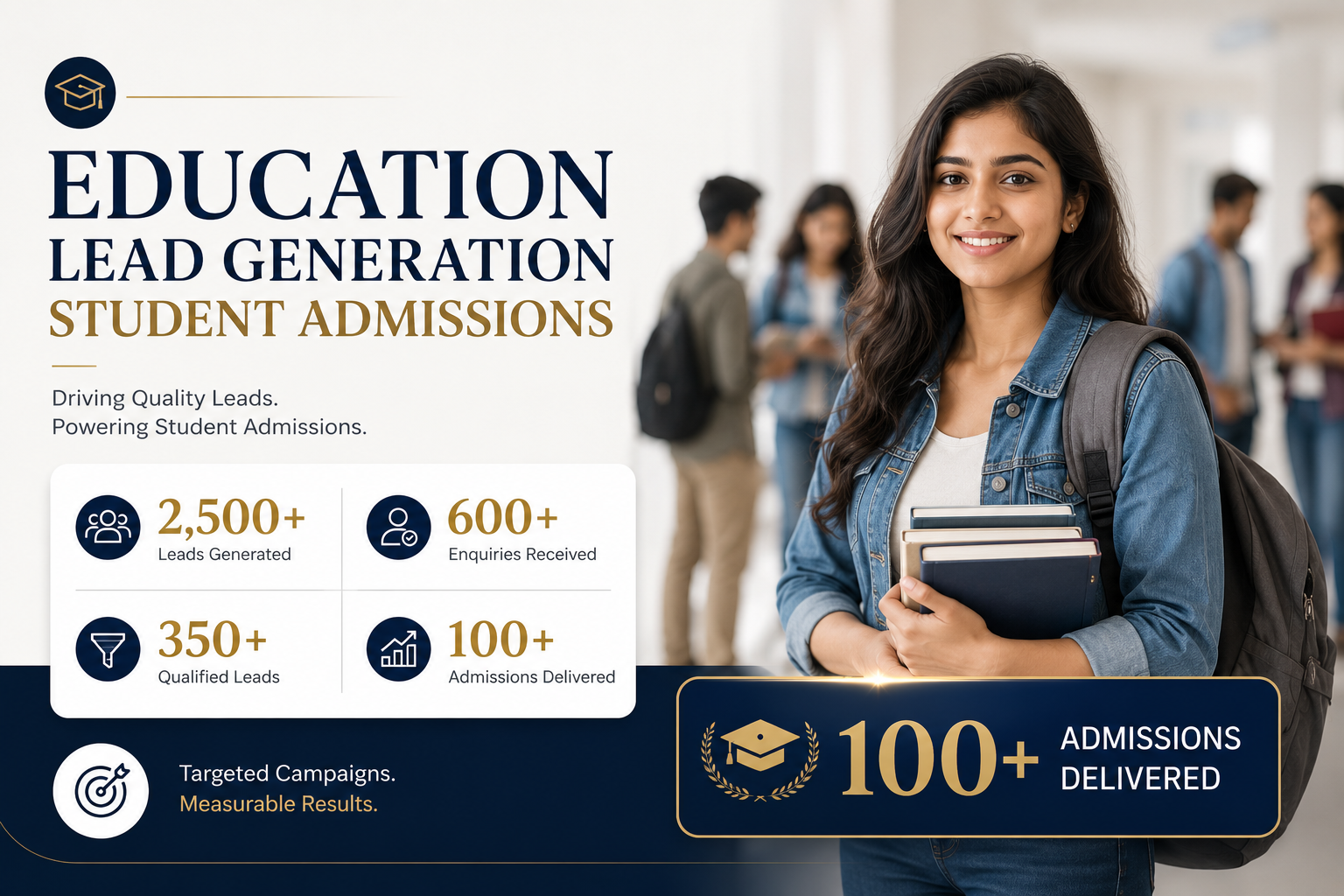 300+ Student Admissions in 6 Months